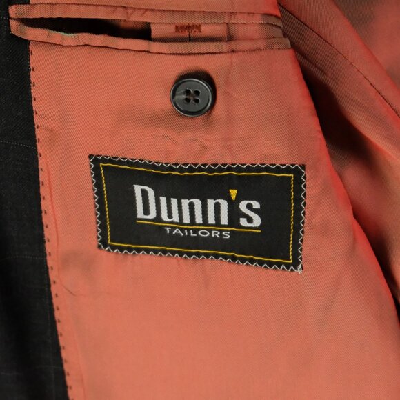 Samuelsohn Blazer Mens 44 Tall Long Gray Plaid Wool Super 100s Sport Coat Jacket - Picture 14 of 16